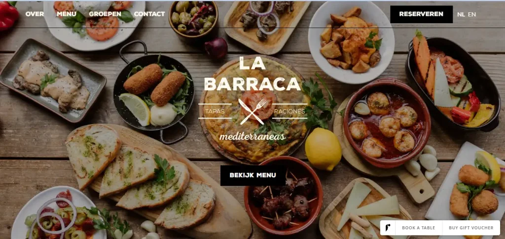 La Barraca Restaurant website - Tech Cloud Ltd