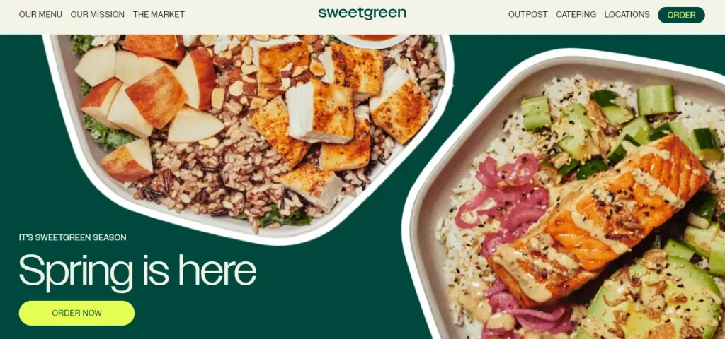 Sweetgreen Restaurant Website - Tech Cloud Ltd