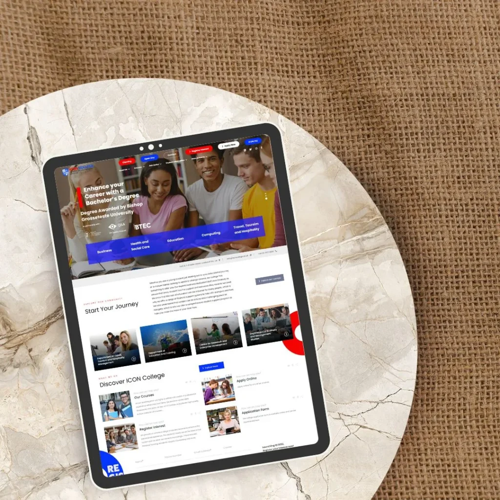 Web design by Tech cloud - tab view