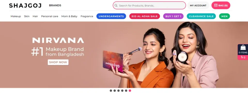 Shajgoj.com an ecommerce website - Tech Cloud Ltd
